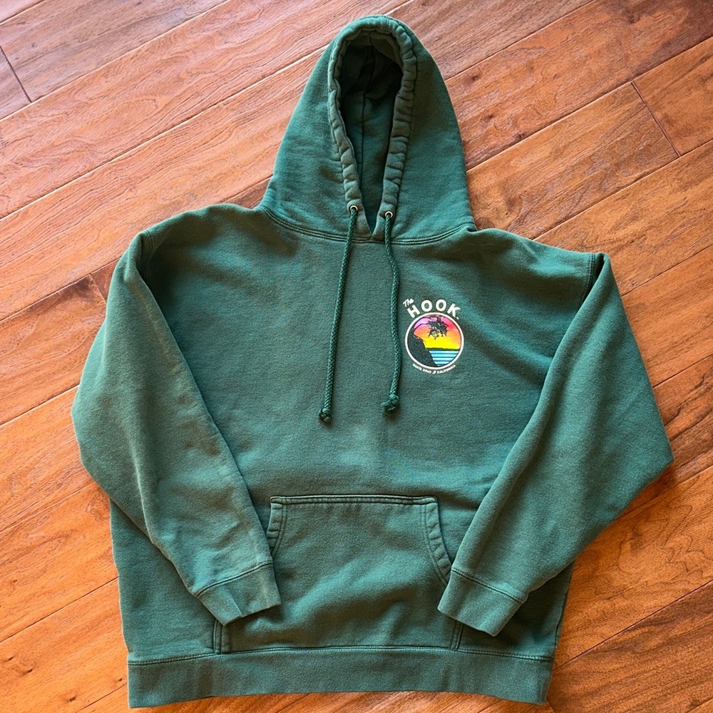 Hook Green Hoodie with Sunset Emblem